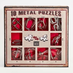 [473358] Set 10 Puzzles Metal -Rojo- Eureka