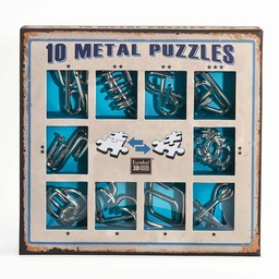 [473356] Set 10 Puzzles Metal -Azul- Eureka