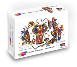 [3611] Puzzle Madera 120 piezas -Arcoiris Elefante- Eureka