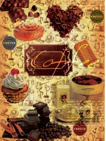 [PA040] Papel Arroz Decorado 30x40 cm. -Carte Postale- Cadence