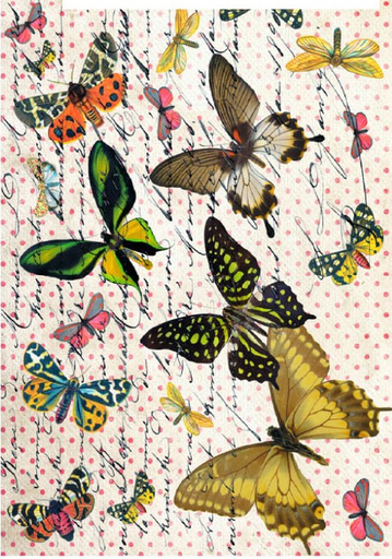 [PA153] Papel Arroz Decorado 30x40 cm. -Mariposas- Cadence