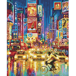 [0781002352] Pintar Por Números -Amazing Time Square, New York- Bastidor 40 x 50 cm. Alex Bog