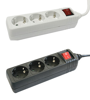 Base multiplicador de superficie de 3 enchufes - ElectroMaterial