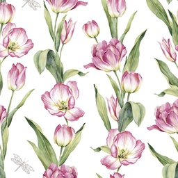 Servilleta 33 x 33 cm. -Chaines de Tulipes-
