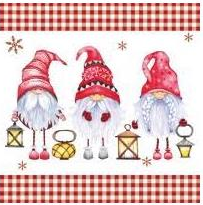 Servilleta 33 x 33 cm. -Gnomos-