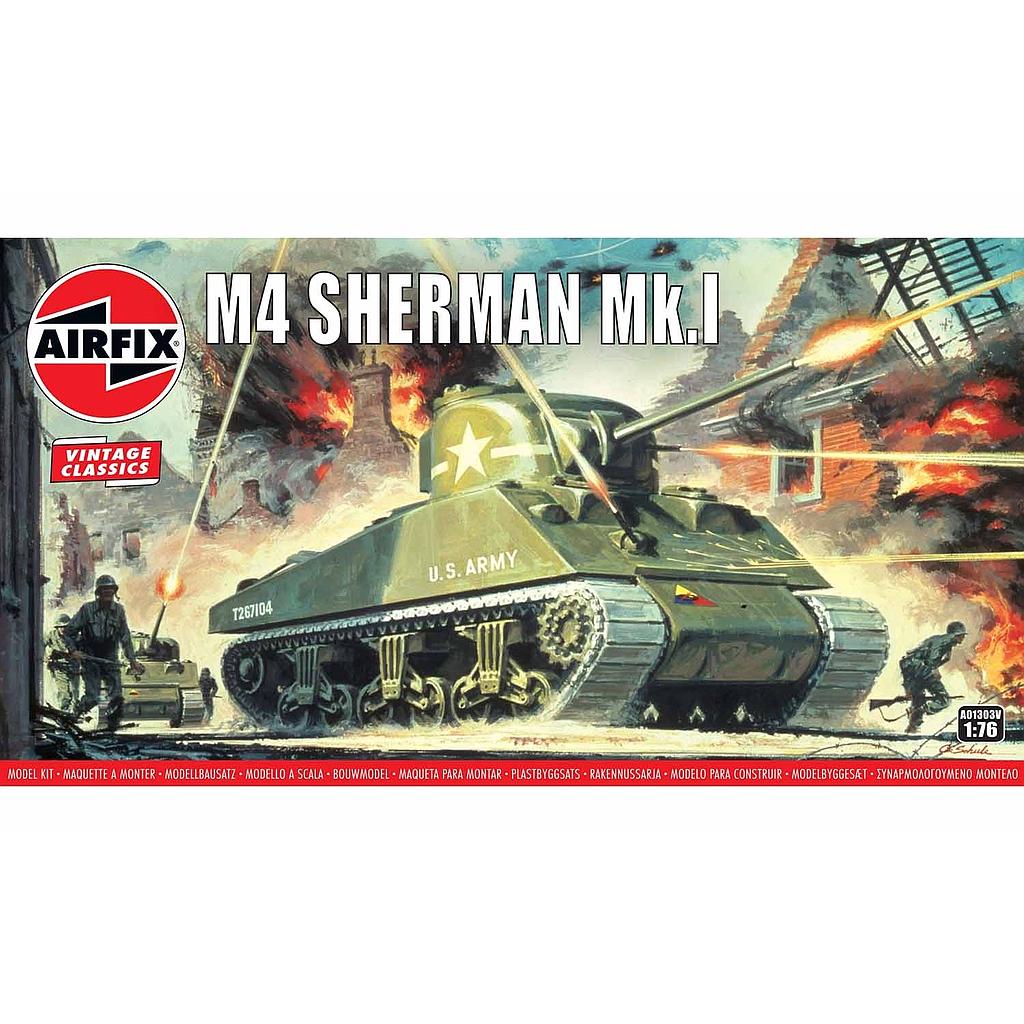 [A01303V] Tanque 1/76 -Sherman M4 Mk1 Tank- Airfix