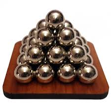 [73062] Rompecabezas Madera / Metal -Pirámide Cuádruple Bola- Constantin