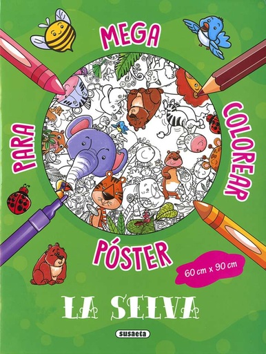 [S6042004] Poster para Colorear -La Selva- Susaeta