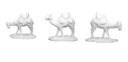 [ALA 0108] Figuras Camellos 24 cm. (3 pzs.) Escayola