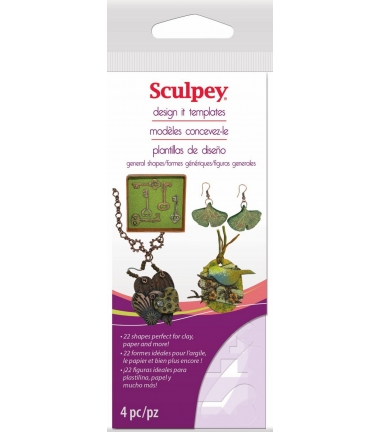 [POAS2125] Set Plantillas Diseño Formas Varias Sculpey