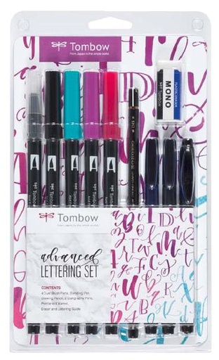 [LS-ADV] Set Lettering Advanced 10 piezas Tombow