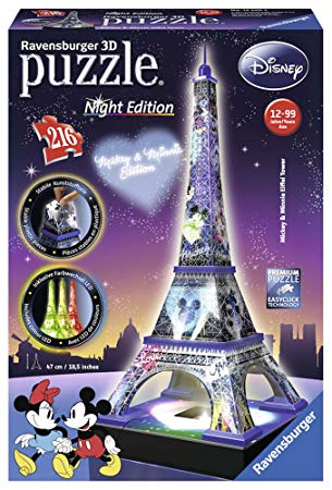 [12520 3] Puzzle 3D Especiale -Disney Torre Eiffel -Night Edition- Ravensburger