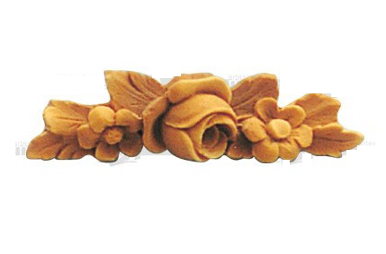 [1107] Adorno Poliuretano -Talla Flores (3)- 12,5 x 3 cm.