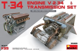 [35205] Motor T-34 Engine V-2-34 &amp; Transmission 1/35 MiniArt