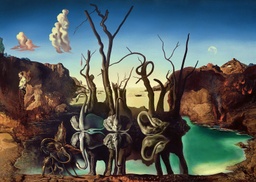 [17180 4] Puzzle 1000 piezas -Cisnes Reflejando Elefantes: Dalí- Ravensburger