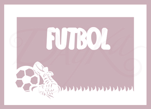 [DECO-101] Marco y Letras -Fútbol- 17 x 12 cm. Dayka 