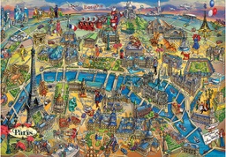 [18452] Puzzle 500 piezas -Mapa de París- Educa