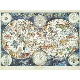 [16003 7] Puzzle 1500 piezas -Mapa Mundial de Bestias Fantásticas- Ravensburger
