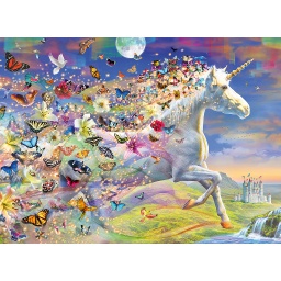 [15046 5] Puzzle 500 piezas -Unicornio y sus Mariposas- Ravensburger