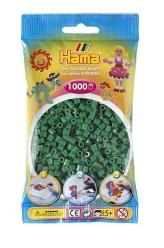 [207-10] Bolsa 1000 piezas -Verde 10- Hama Midi