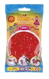 [207 13] Bolsa 1000 piezas -Rojo Translúcido 13- Hama Midi