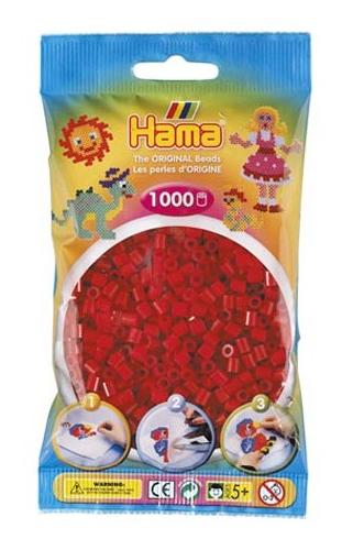 [207 22] Bolsa 1000 piezas -Rojo Oscuro 22- Hama Midi