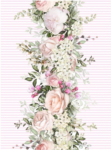 [PA746] Papel Arroz Decorado 30x40 cm. -Collage Flores- Cadence