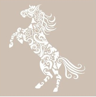 [AS-443] Plantilla Stencil 21 x 30 cm. -Caballo- Cadence