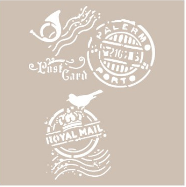 [AS-457] Plantilla Stencil 21 x 30 cm. -Royal Mail- Cadence