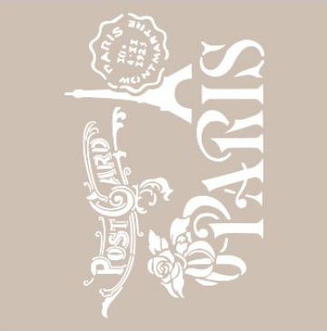 [AS-467] Plantilla Stencil 21 x 30 cm. -París Postcard- Cadence