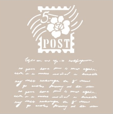 [AS-473] Plantilla Stencil 21 x 30 cm. -Sello Postal- Cadence