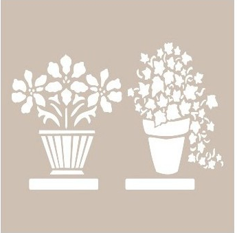 [AS-507] Plantilla Stencil 21 x 30 cm. -Macetas- Cadence