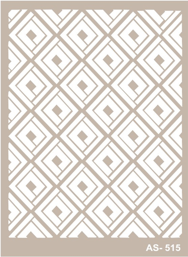 [AS-515] Plantilla Stencil 21 x 30 cm. -Fondo Rombos- Cadence