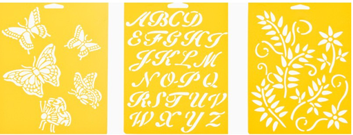 [970950056] Set 3 Plantillas Stencil  -Múltiples- Delta Creative