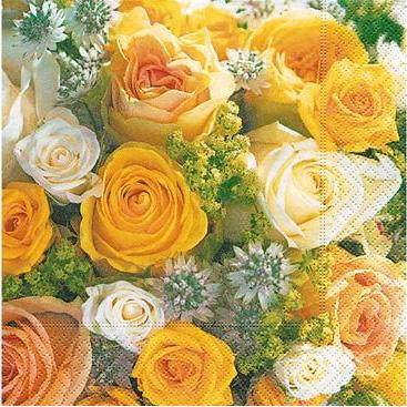 Servilleta 33 x 33 cm. -Bouquet of Roses- Paper+Design