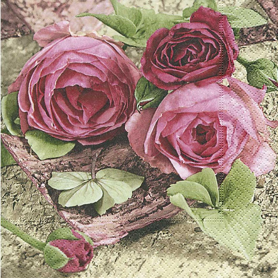 Servilleta 33 x 33 cm. -Sentimental Roses- Paper+Design