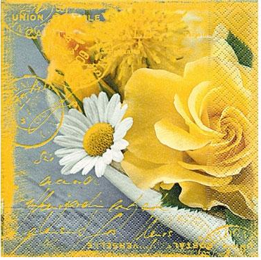 Servilleta 33 x 33 cm. -Flowers of Summer- Basic+Design