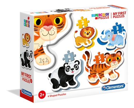 [20810 4] Puzzles Progresivos 3+6+9+12 piezas -Animales Salvajes- Clementoni