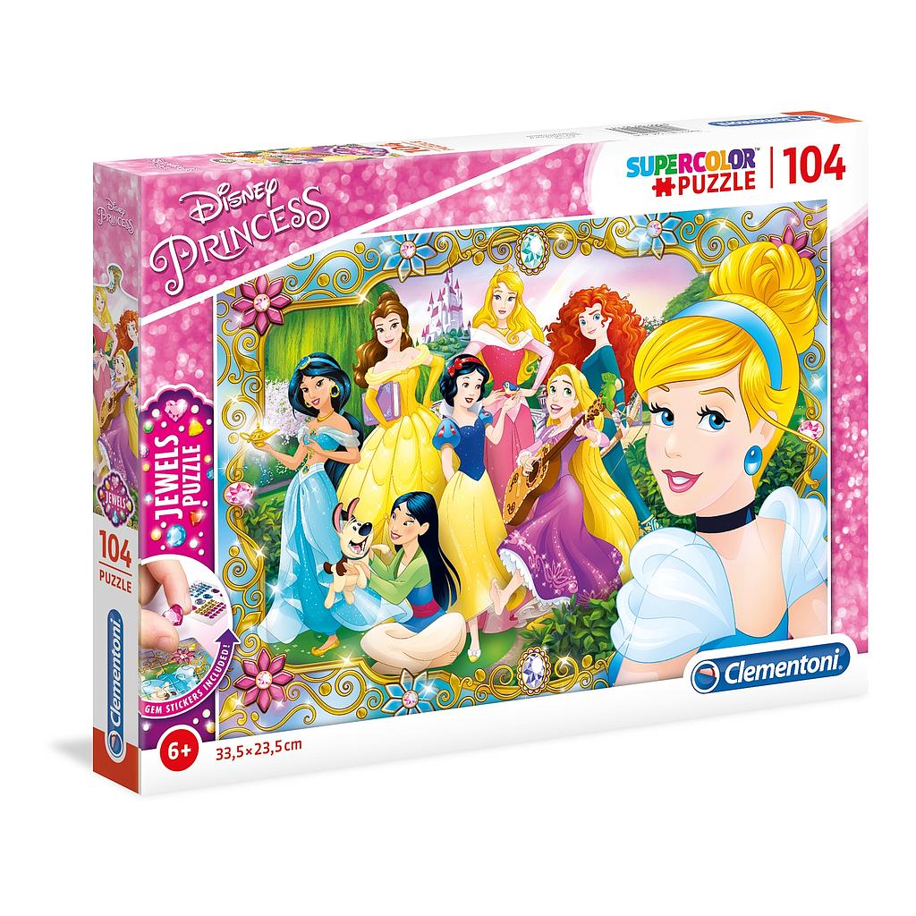 [20147 1] Puzzle 104 piezas con Joyas -Princesas Disney- Clementoni