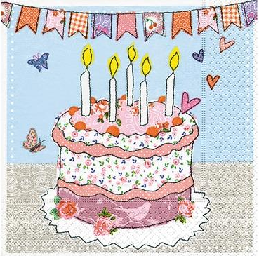 Servilleta 33 x 33 cm. -Birthay Surprise- Paper+Design
