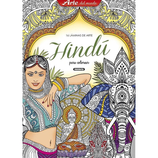 [S0916002] Láminas de Arte Hindú para Colorear - Susaeta