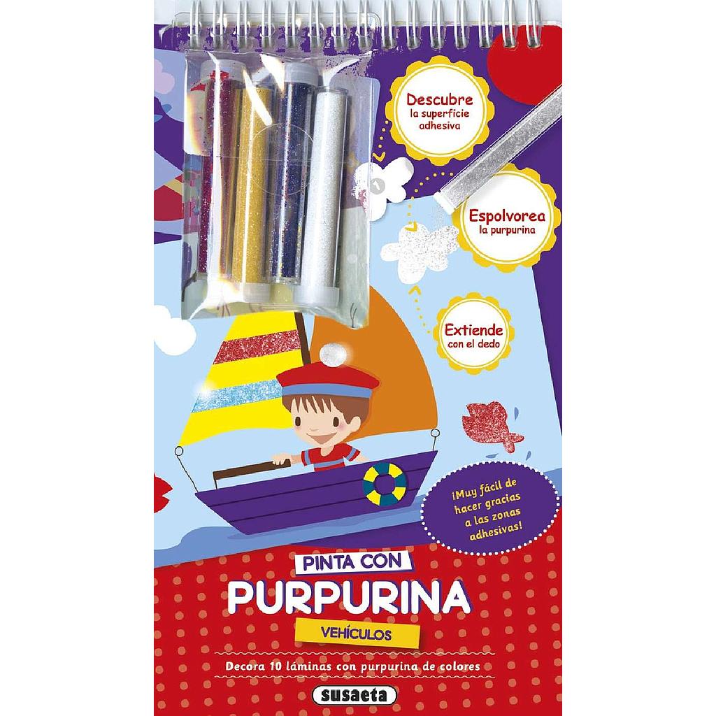[S6002002] Pinta con Purpurina: Vehículos- Susaeta