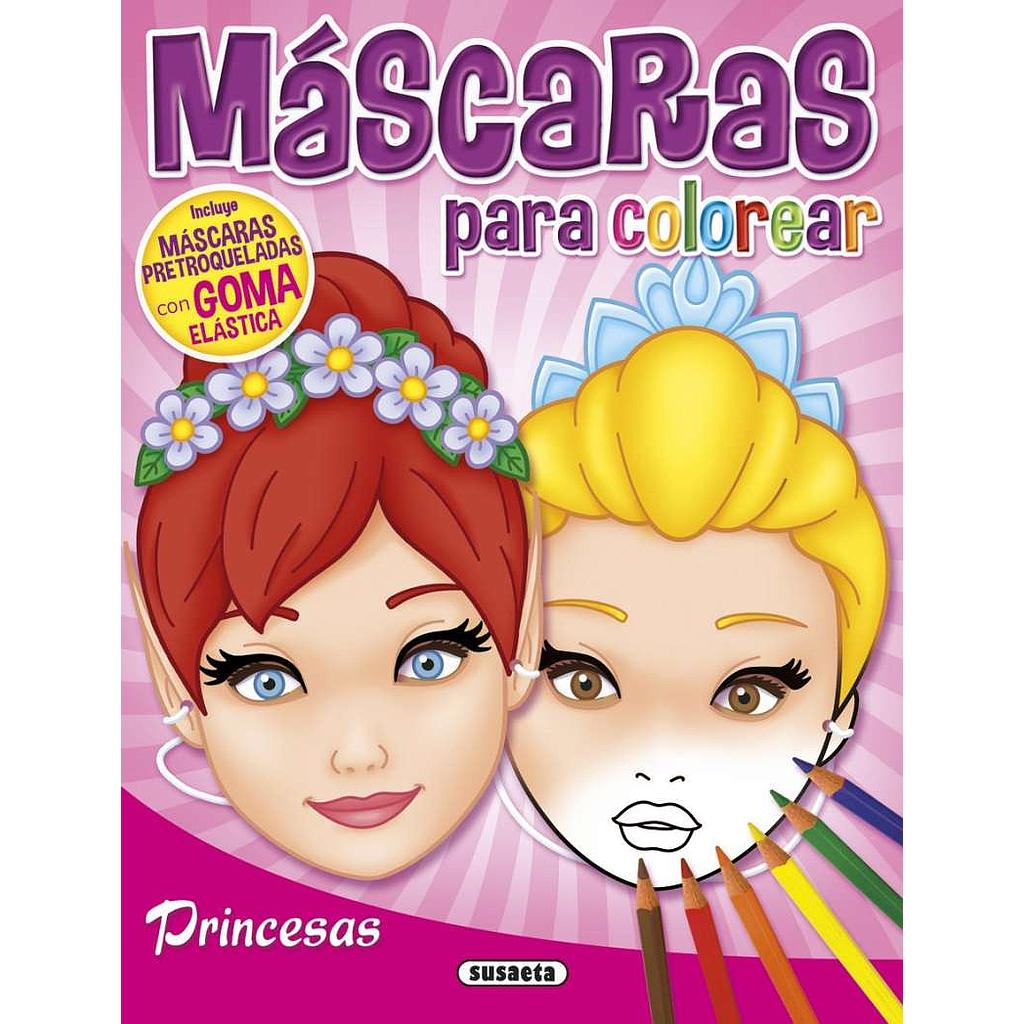 [S6012001] Máscaras para Colorear: Princesas- Susaeta