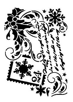 [AS503] Plantilla Stencil 21 x 30 cm. -Postal Navidad- Cadence