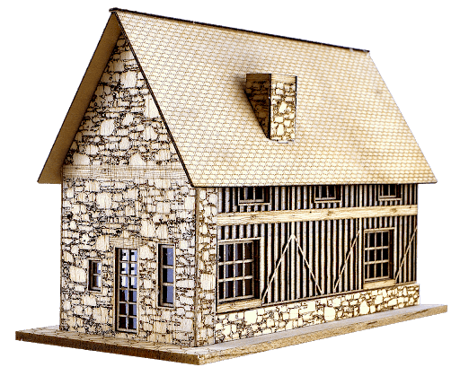 [HE01A] Kit Casa -Breton House- Balsa HO Anner Factory