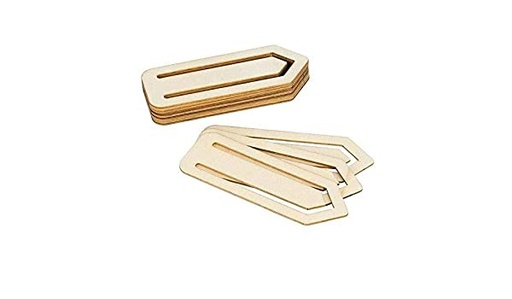 [14002886] Marcadores de Libro Madera 11,3 x 4 cm. (12 pzs.) Artemio