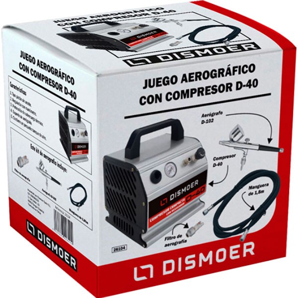 [26104] Conjunto Aerografía con Compresor D-40 Dismoer