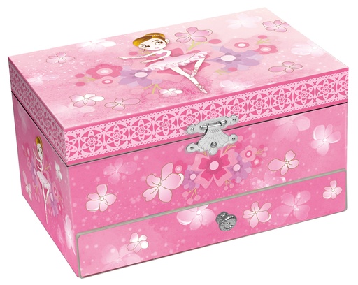 [60142JK] Caja Joyero Musical -Bailarina Flores-