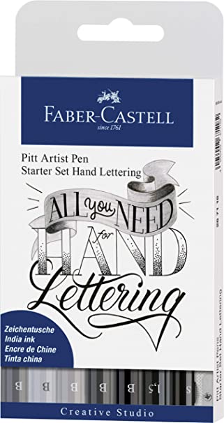 Rotulador Pitt Artist Caligrafía. Negro. Faber-Castell