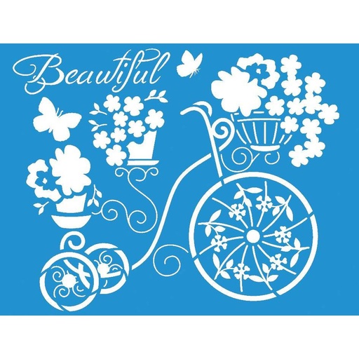 [1420910307] Plantilla Stencil 17 x 21 cm. -Beautiful- STM-307 Artis Decor